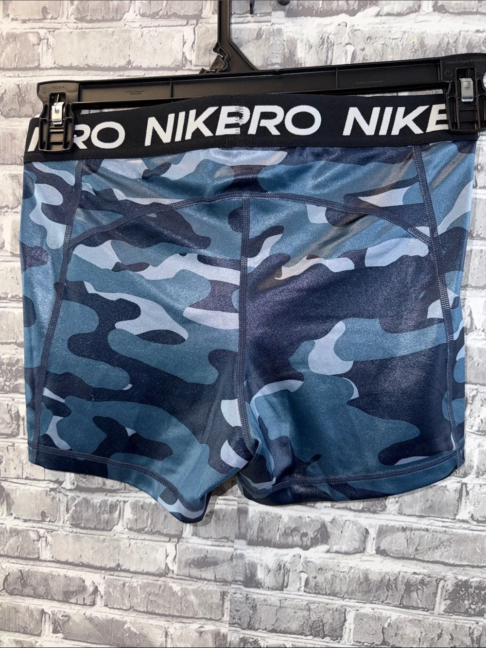 Nike Blue Camo Pro Compression Shorts